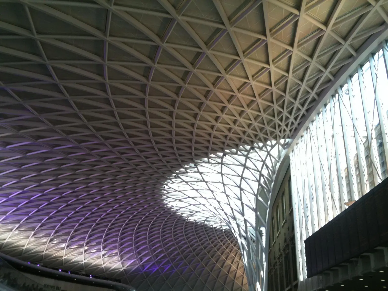 Kings Cross station roof, photograph, 2014