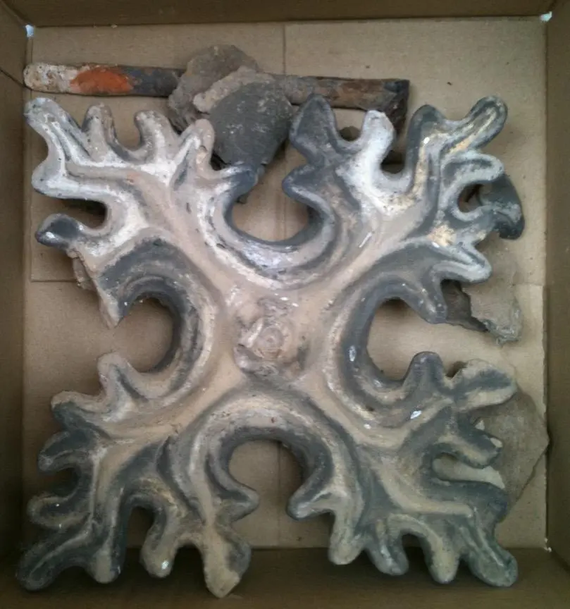Roman cement decoration on Hadlow Tower