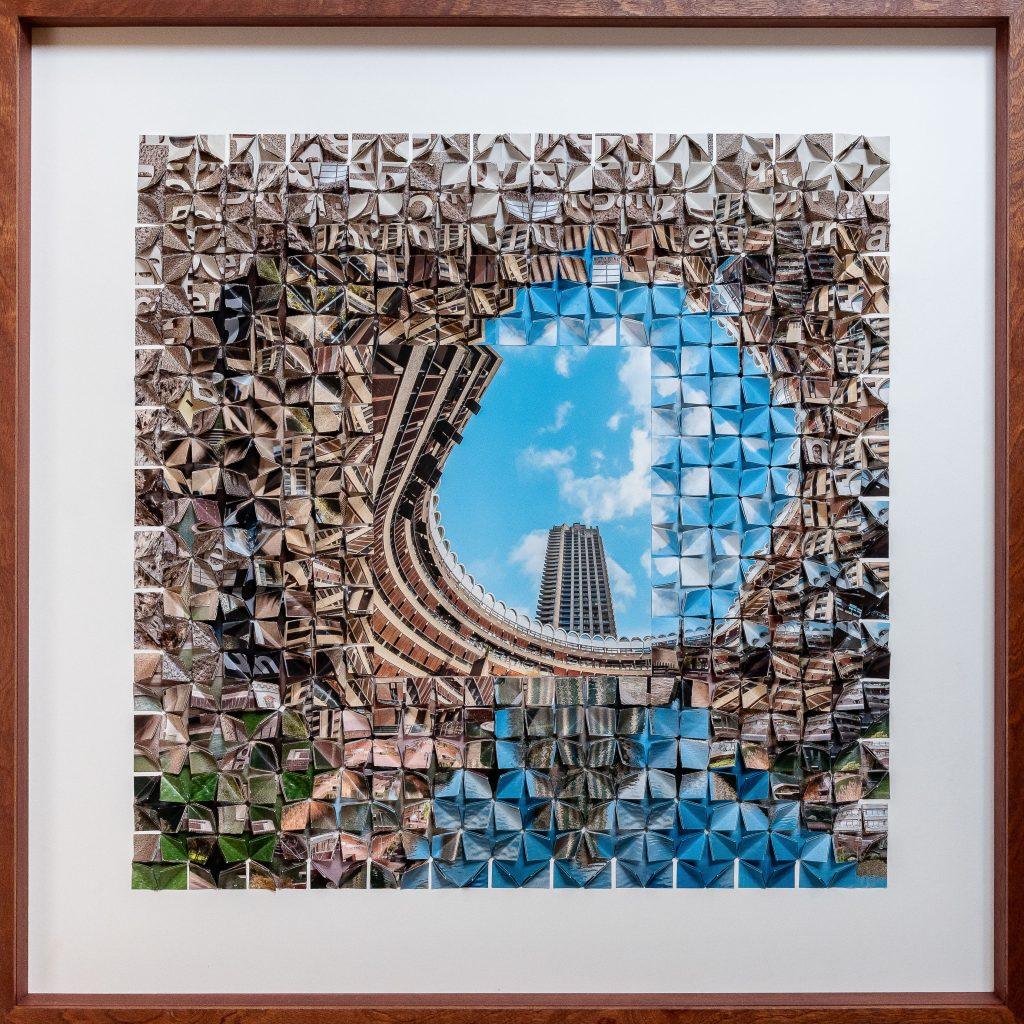 Tessellated origami, paper collage